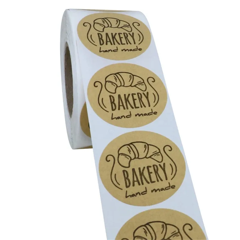 500 шт./рулон крафт бумага &quotхлебобулочные&quot ручной работы наклейки