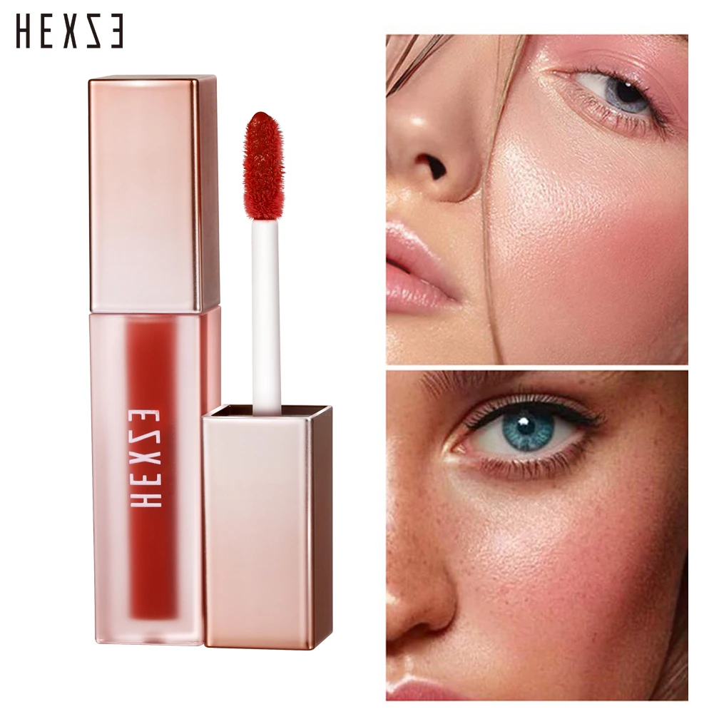 

HEXZE Velvet Liquid Blush Liquid Blusher Matte Finish Shimmer Natural Shading Face Facial Nude Makeup Cosmetic Brighten Skin