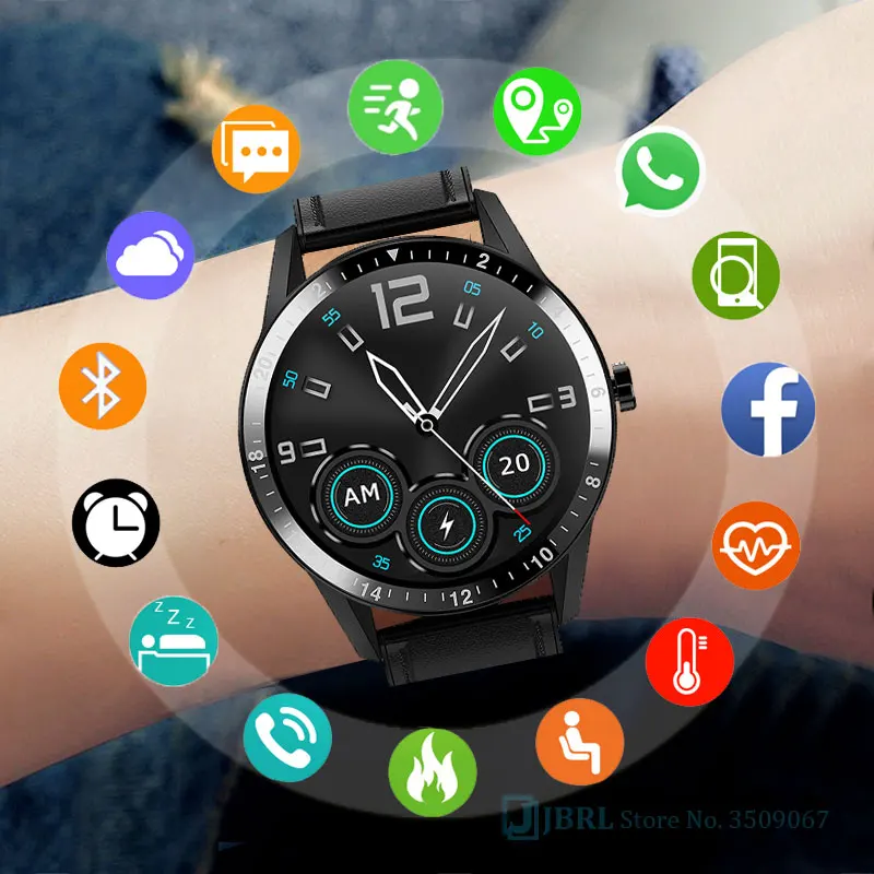 Bluetooth Вызов Смарт часы для мужчин Android IOS Smartwatch электроники фитнес трекер новый