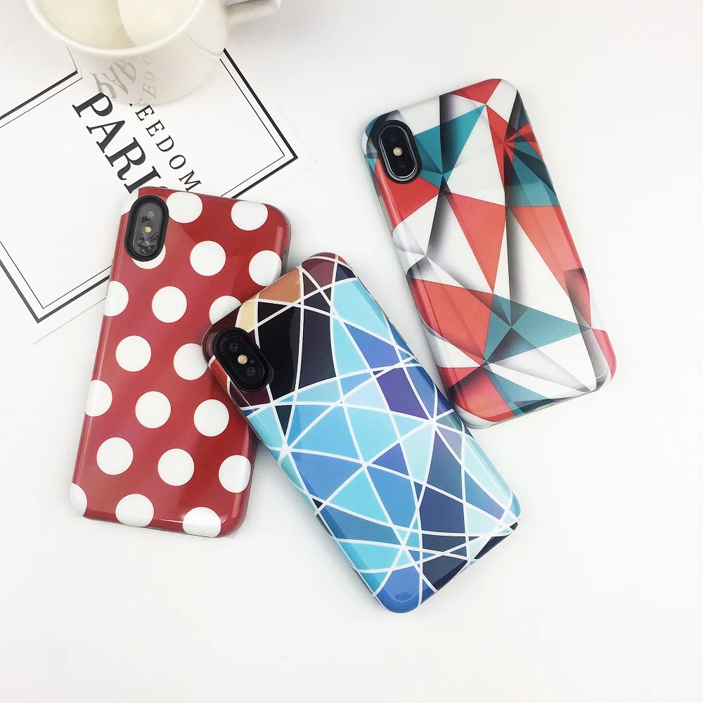 Горячая белая волна точка красный чехол для мобильного телефона iphone X 6 6S 7 8 Plus