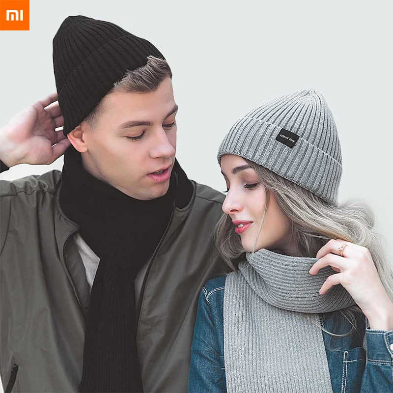 3 вида цветов новинка Xiaomi MIjia Youpin FO модный Теплый Бархатный вязаный шарф и шапка