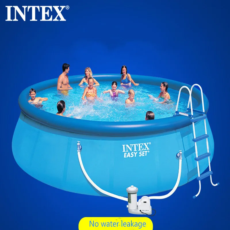 Семейный бассейн надувной INTEX для взрослых и детей большой семьи 1 12 человек