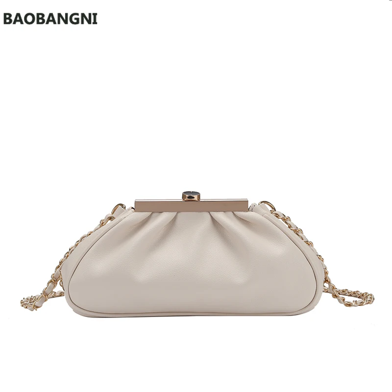 

Elegant Female Pleated Tote bag Fashion New High quality PU Leather Women's Designer Handbag Chain Shoulder Messenger Bag