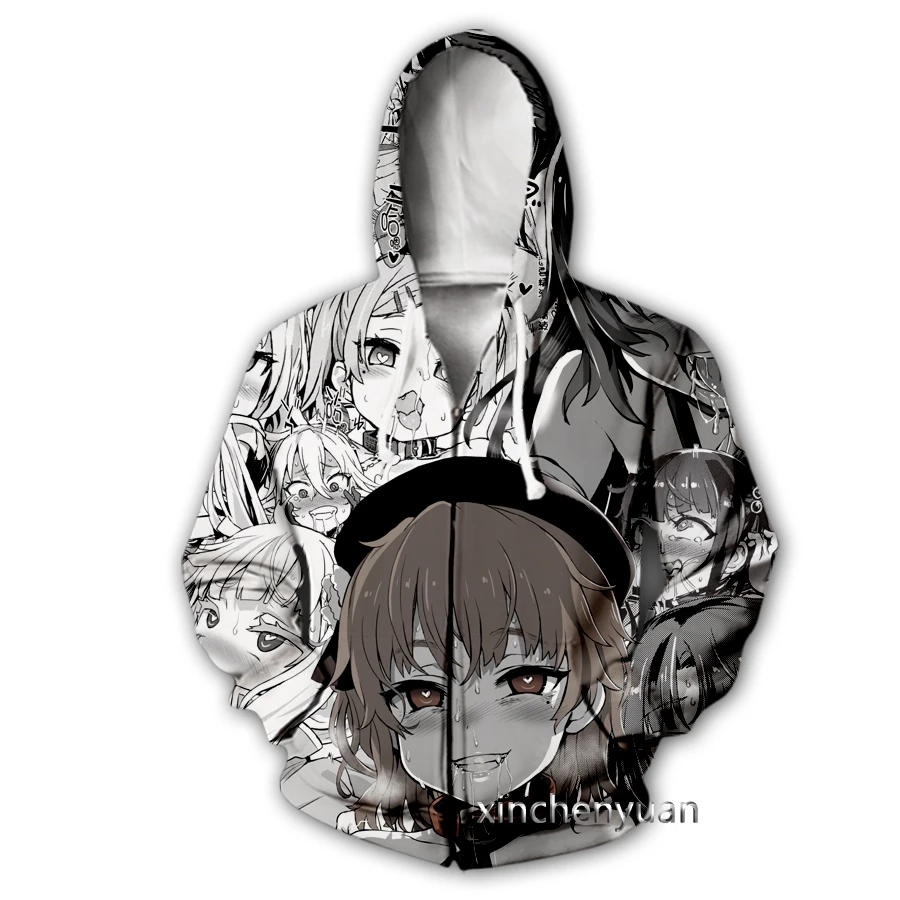 Новые мужские/женские толстовки xinchenyuan с 3D принтом аниме Ahegao повседневные на