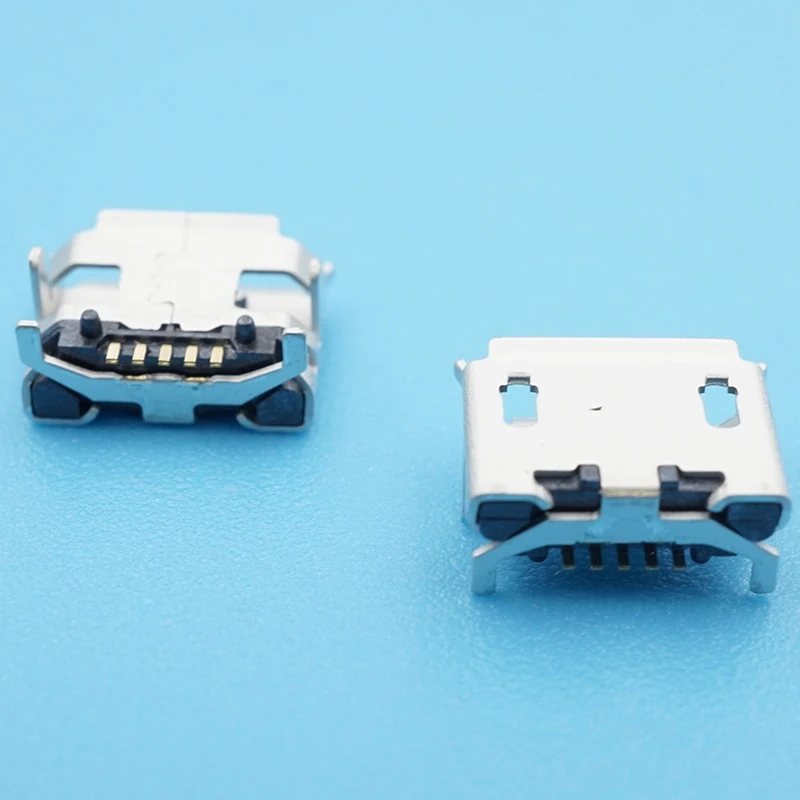 50 шт./лот Micro USB 5-контактный разъем для зарядного порта DIP-разъем с