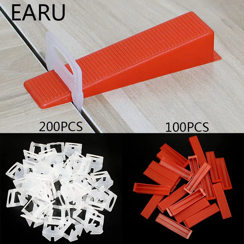 

1/1.5/2/2.5/3mm Plastic Ceramic Tile Leveling System Clips + Wedges Tiling Floor Wall Carrelage Tools Spacers Locator Leveler