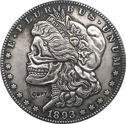 

1893/1922 Hobo Nickel two face USA Morgan Dollar and Peace Dollar COIN COPY