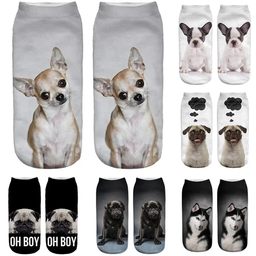 Милые мужские и женские дышащие эластичные по щиколотку носки с объемным