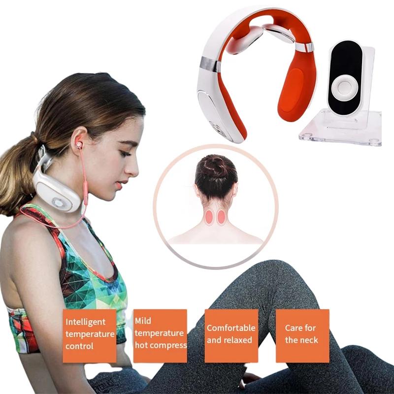 

Neck Massager Smart Electric Pulse 42℃Heating Neck Shoulder Massage Pain Relief Cervical Shoulder Relaxation Health Care Machine