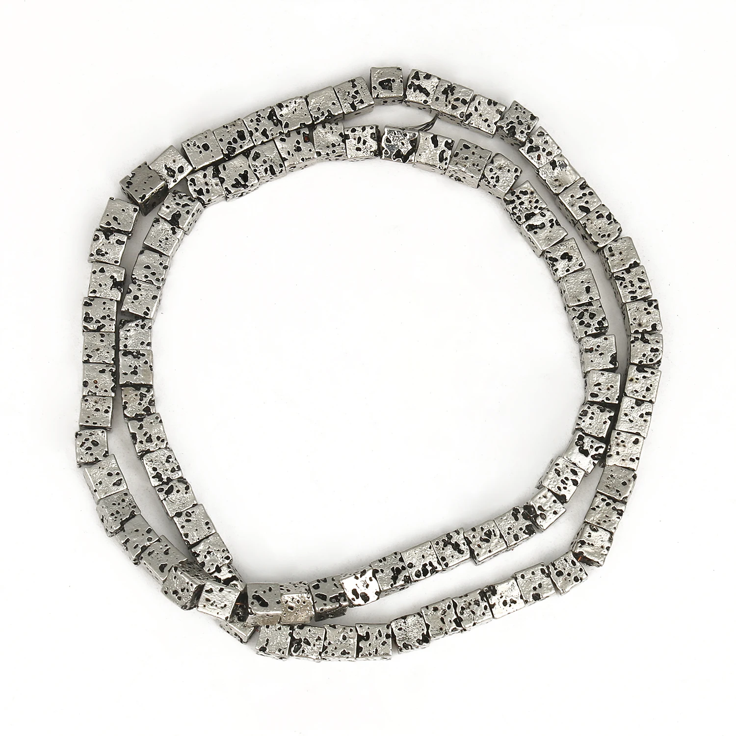 Золотистые/Серебристые бусины 4 мм натуральные Квадратные Зеркальные свободные