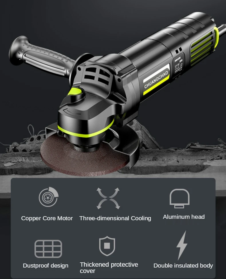

220v Electric Angle Grinder Grinding Machine Grinding Machine Hand Grinder Polishing Machine Cutting Machine Home