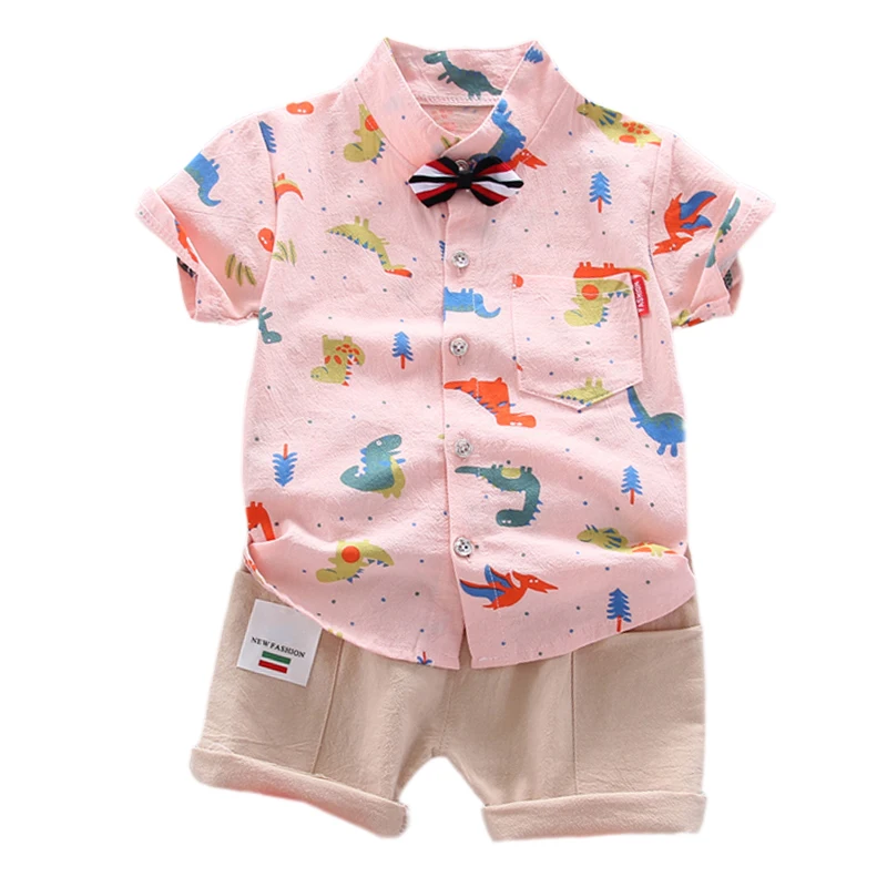 Костюм Джентльмена с цветочным рисунком для маленьких мальчиков рубашка