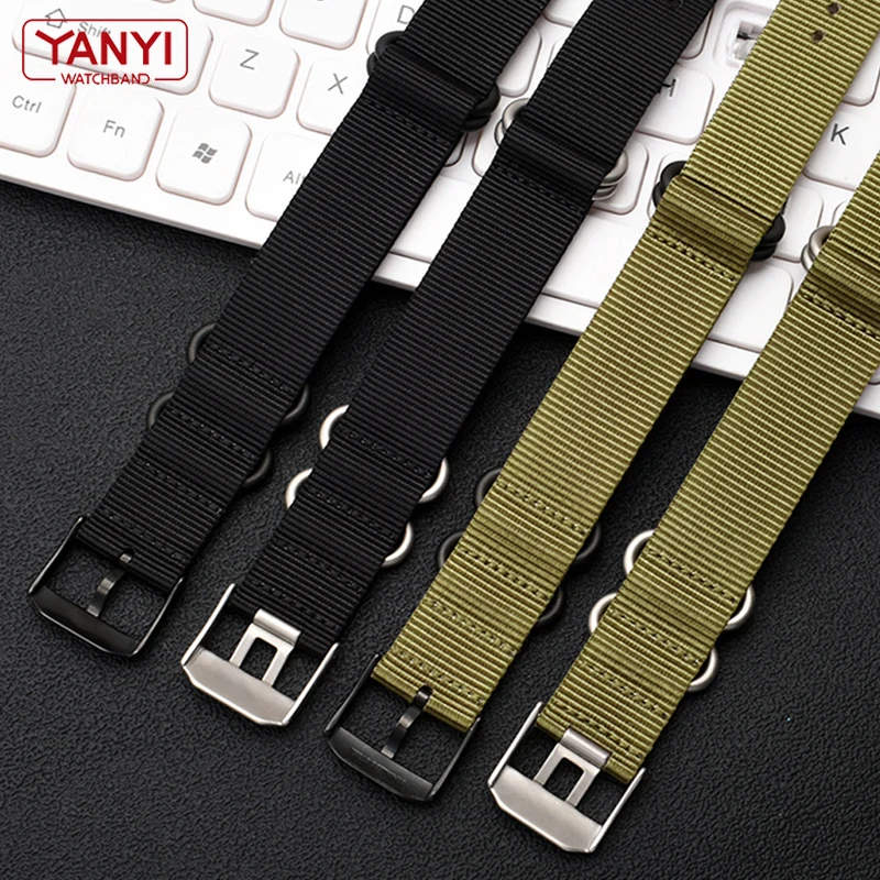 Nylon watch strap 22mm 23mm watch band waterproof sport for luminox watchbands nato strap black fashion bracelet for men belt