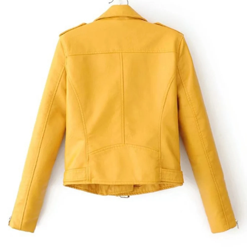 Куртка женская панк кожаная с длинным рукавом|Женские куртки| |