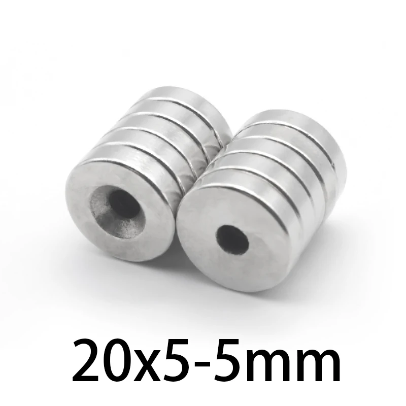 

5-80pcs N35 Neodymium magnetic 20x5-5mm perforated circular rare earth micro Magnet Permanent NdFeB 20*5-5mm