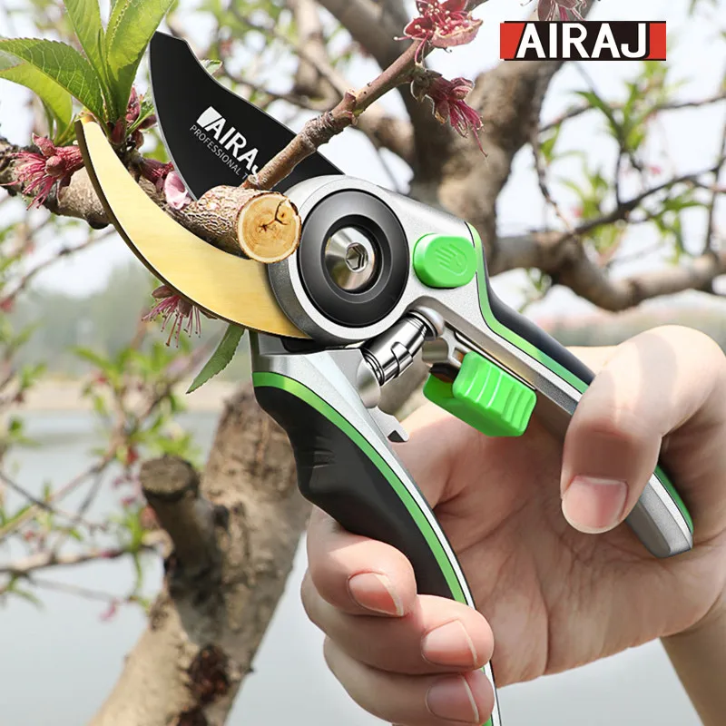 

AIRAJ Pruning Shear Garden Tools Labor Saving Scissors Gardening Plant Sharp Branch Pruners Protection Hand Durable