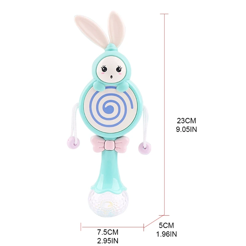 

Multifunctional Baby Rattle Toys Light Shining Music Hand Bell Teether Toy Dynamic Musical Rattle for Babies Toddlers