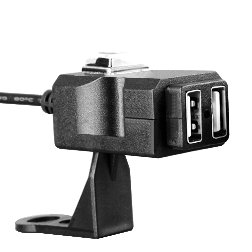 Двойной USB мотоцикл Зарядное устройство Водонепроницаемый Мотоцикл держатель