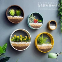 american creative iron wall artificial flower simulation green plant flower potted indoor living room dining room milk tea shop