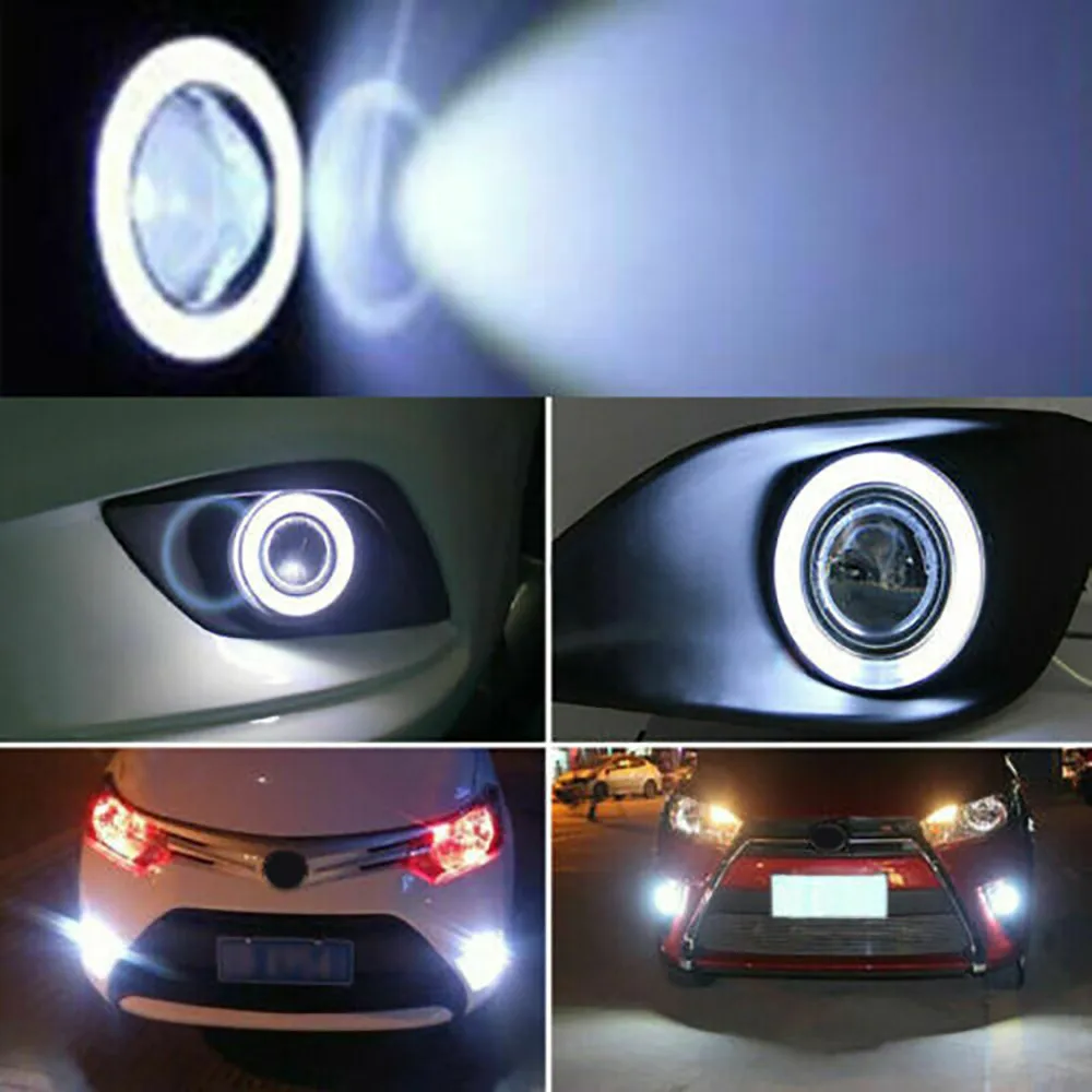 

White Angel Eye 10W Fog Lights 12V 2.5inch 2X 3200LM ATV Halo Projector