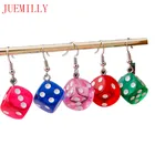 Модные яркие полимерные кубики, висячие серьги для женщин и девушек, креативные Висячие ювелирные изделия, подарки