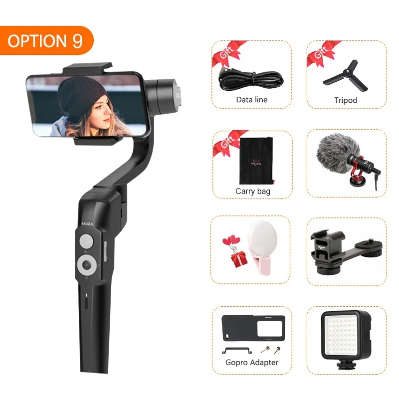 MOZA MINI-S 3-осевой Складной Карманный ручной шарнирный стабилизатор для камеры GoPro MINI S для iPhone X смартфона GoPro VS MINI MI VIMBLE 2 - Цвет: Цвет: желтый