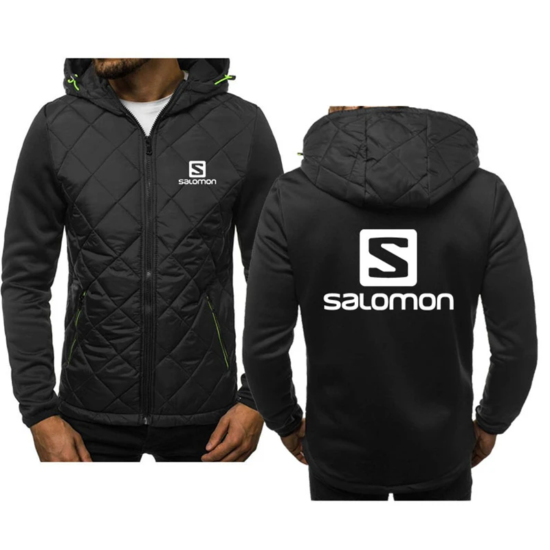 

New men's hooded jacket autumn and winter zipper hooded jacket men's long-sleeved patchwork men's fashion jacket slim jacket men