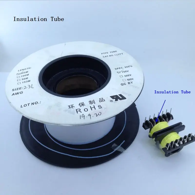 1 Катушка 100 м/153 м/305 м AWG8 к AWG17 PTFE трубки трансформатора изоляции UL сертифицированы