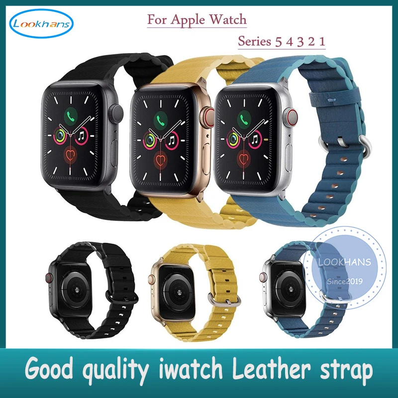 Кожаный ремешок петля для apple watch band 44 мм 40 iwatch 42 38 кожаный часов Браслет 5 4 3 2