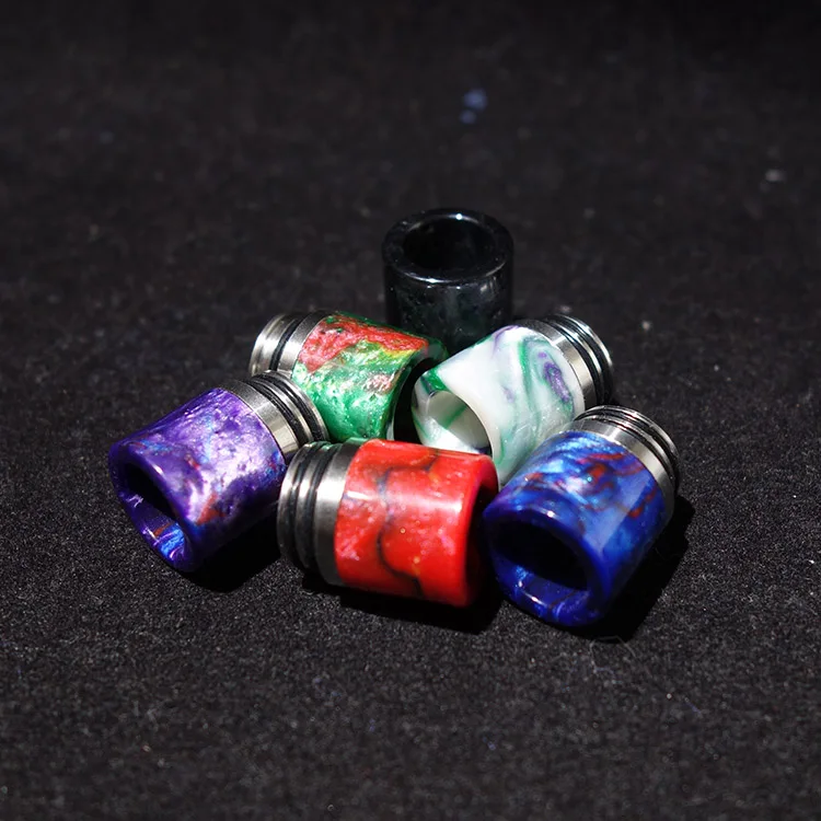 

810 drip tip stainless steel base epoxy resin tube 2 silicone rings wide bore mouthpiece vape tips for 528 goon RDA manta RTA