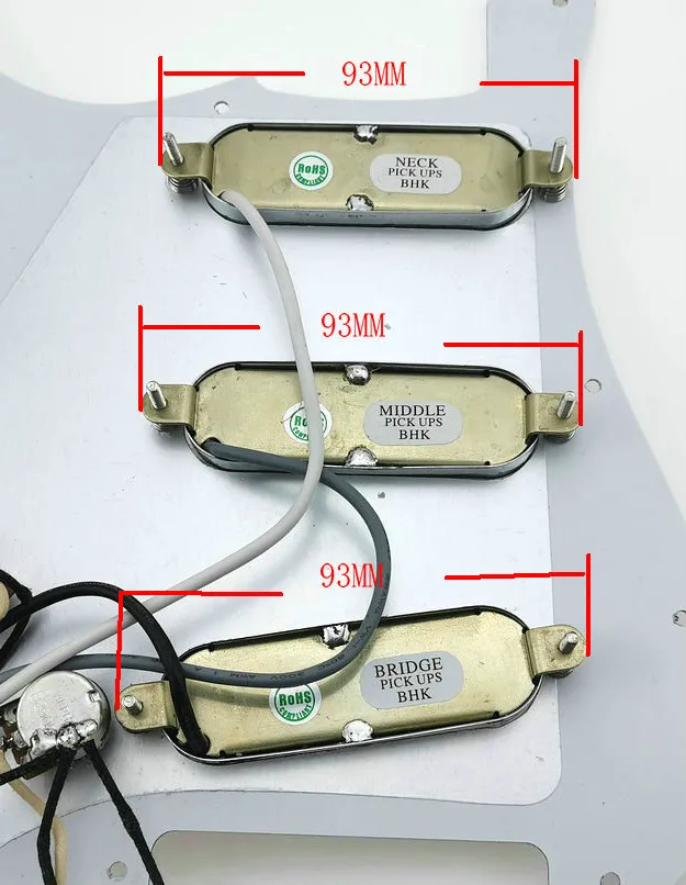 SSS Предварительно Проводные строки Pickguard лондонские тройные мини-Соники золотые