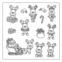 reindeer santa claus christmas gift clear transparent stamp and cutting dies diy scrapbooking card making photo album decoration