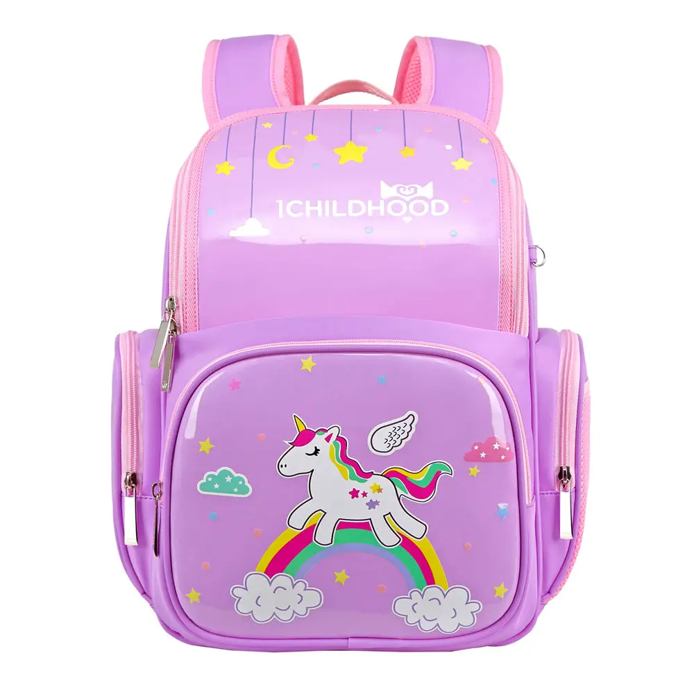 

Cartoon Rainbow Unicorn Kids School Bags for Girls High Quality Nylon Kids Bag for Primary Students School Backpack