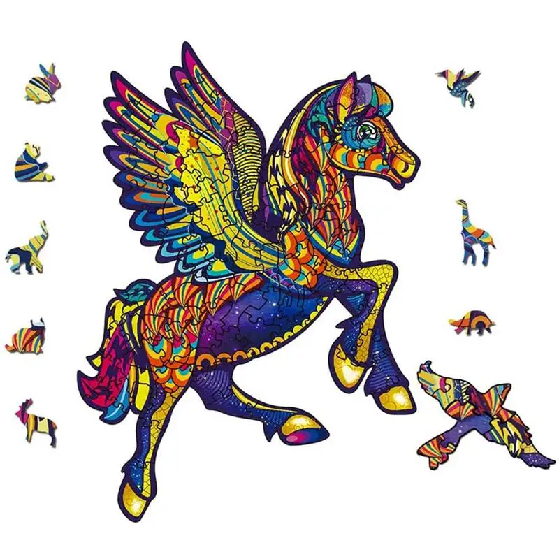 

Wolf Shape DIY Wooden Puzzle For Adults Children 3D Animals Wooden Puzzles Animal Gift Wooden Jigsaw Puzzle For Kids Toys Puzzle