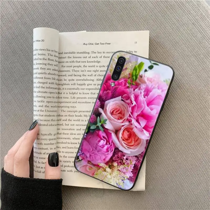 

Pink Purple Flower On the Vase Phone Case For Samsung galaxy S 9 10 20 A 10 21 30 31 40 50 51 71 s note 20 j 4 2018 plus