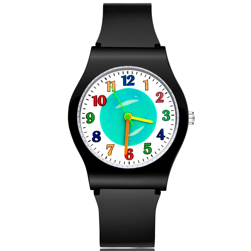 

Children's Cute Cartoon Dolphin Style Student Boy Girl Rubber Strap Quartz Wrist Watches JO17