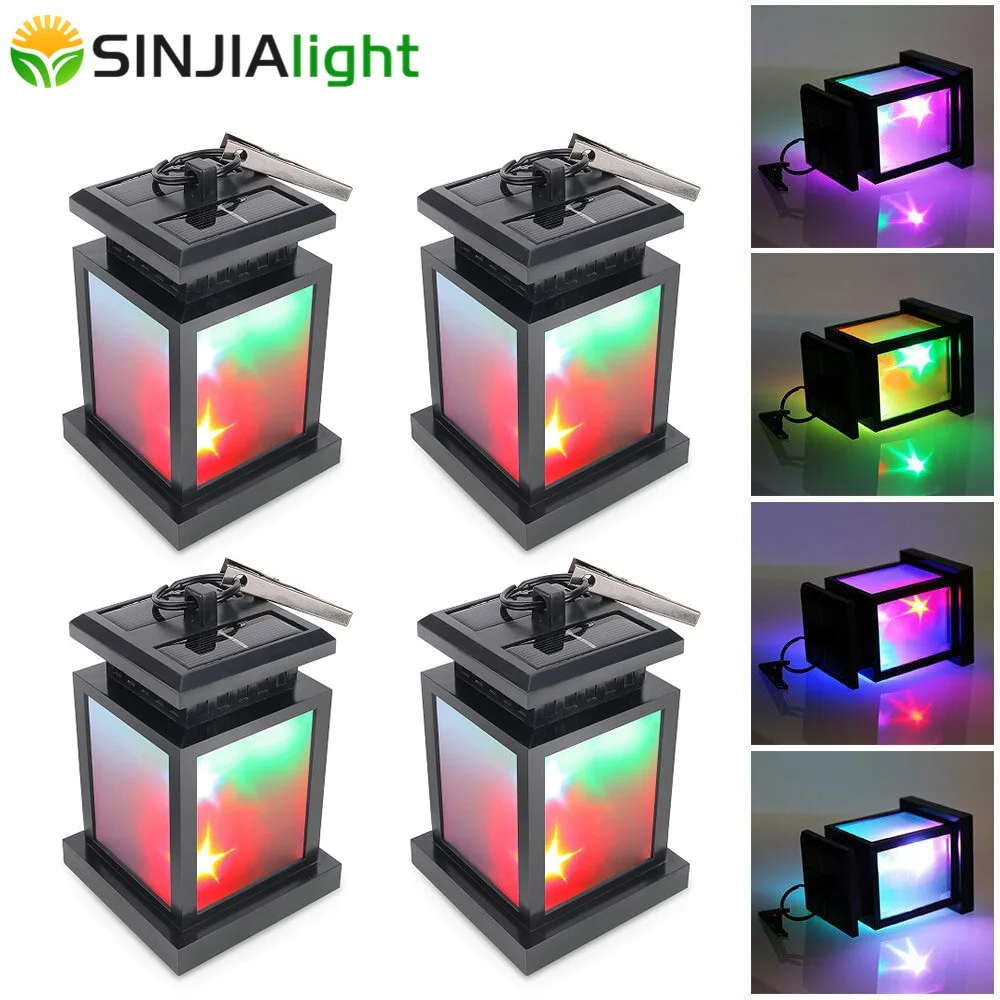 Светодиодный фонарь солнечный светильник s Открытый RGB/Теплый светильник Солнечная лампа портативный свеча сад декоративный порог, двор ландшафтный светильник ing