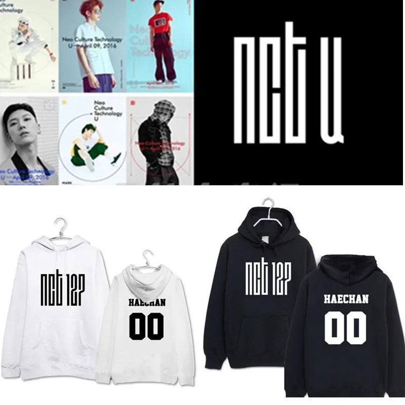 KPOP NCT U толстовки для женщин альбом имя члена печати хип хоп розовый Свитшот