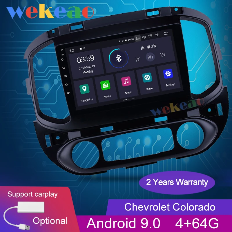 Wekeao сенсорный экран 9 'ɱ Din Android 0 автомобильное радио Dvd-плеер для Chevrolet