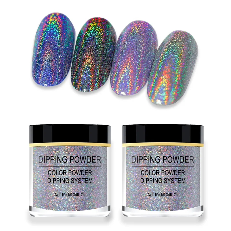 Голографический глиттер для ногтей порошки градиент стойкий чем УФ-гель
