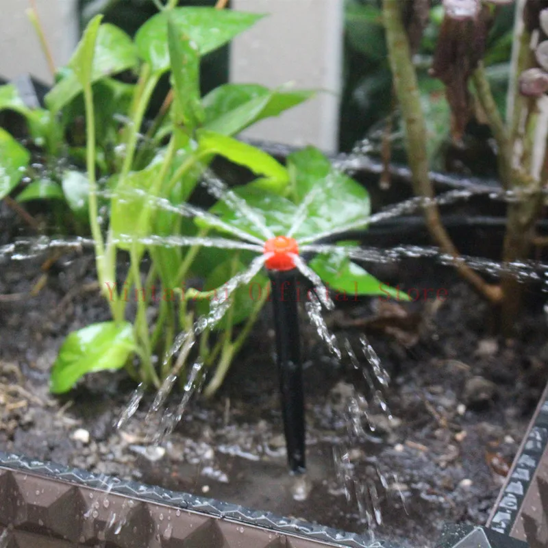 Красная Регулируемая капельная капельница с 8 отверстиями 20 м на коле для