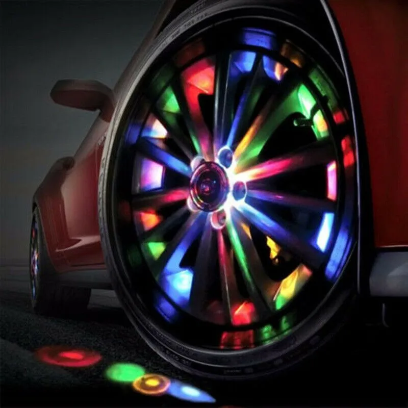 

1set Car Wheel LED Light 4 Modes 12 LED RGB Motocycle Bike Light Tire Valve Cap Decorative Lantern Car Auto Solar Energy Flash