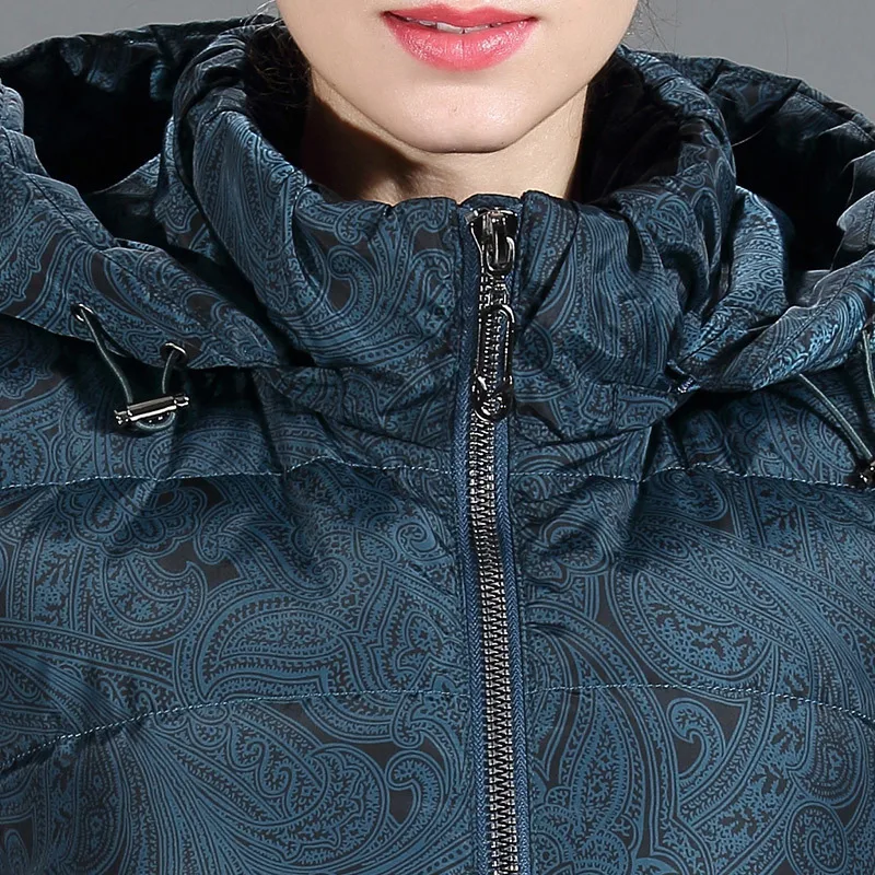 Women's Down Jacket Plus Size Short Winter Coat Women Middle Aged Ladies Detachable Hat Doudoune Femme Hiver KJ1055