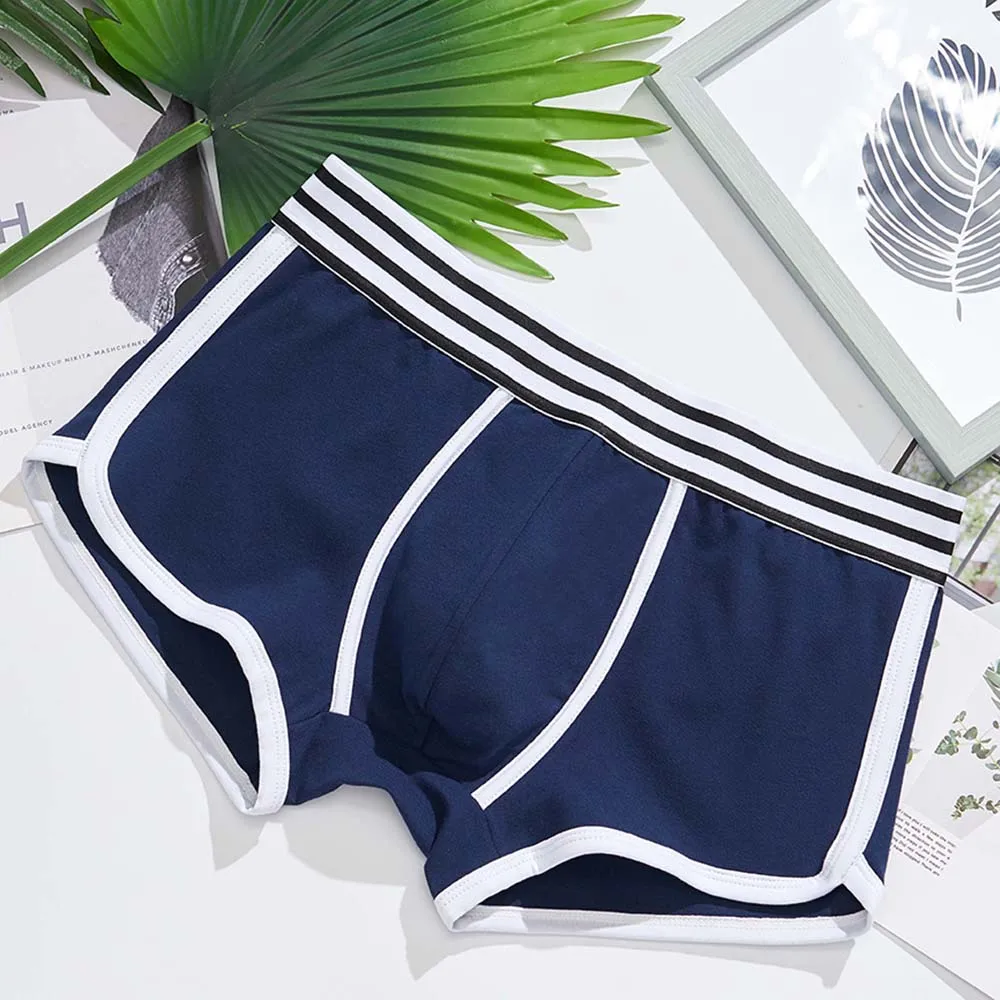 4 pcs/lot Men Underwear boxer cotton Cuecas Boxers Mens boxer  Underwear Low waist U convex pouch Man and breathable underpant