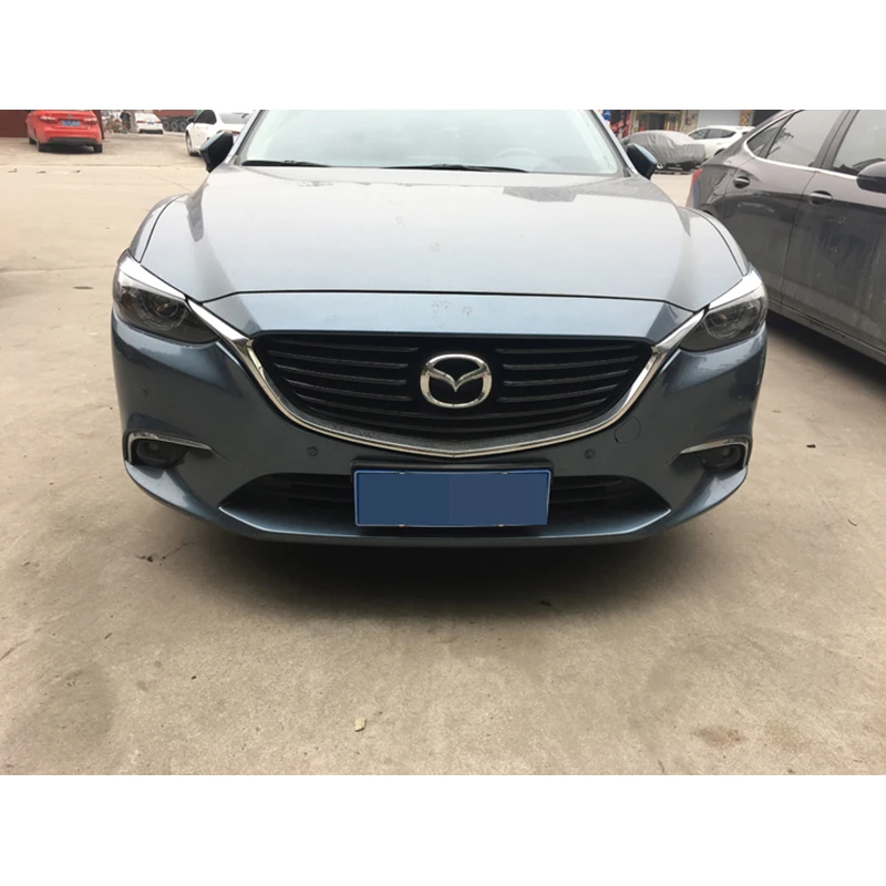 Хром ABS головной светильник передняя лампа брови век планки для 2018для Mazda 6 GJ ATENZA для мазда 6