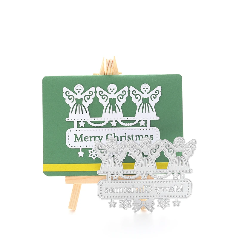 Angel Border Metal Cutting Dies Merry Christmas for Craft Die Scrapbooking Embossing Stencil DIY Cut Card Decoration | Дом и сад