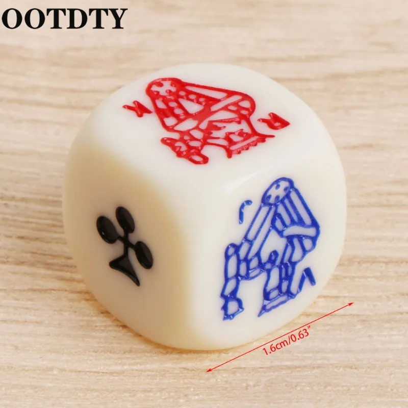 

OOTDTY 10pcs 16mm Multicolor Acrylic Cube Dice Beads Six Sides Portable Table Games Toy Game Dices