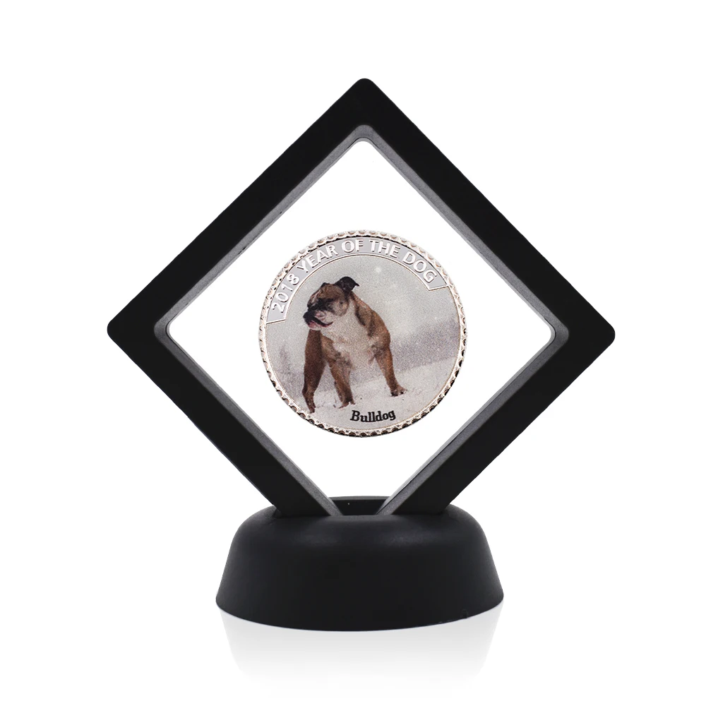 

Новогодние сувенирные подарки 999,9 посеребренные металлические монеты в коробке для года собаки декоративные художественные изделия для до...