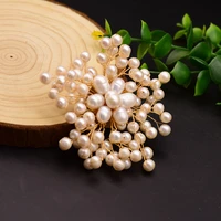 natural fresh water baroque pearl flower brooches for women party wedding brooch pins corsage luxury fashion jewelry jewellery