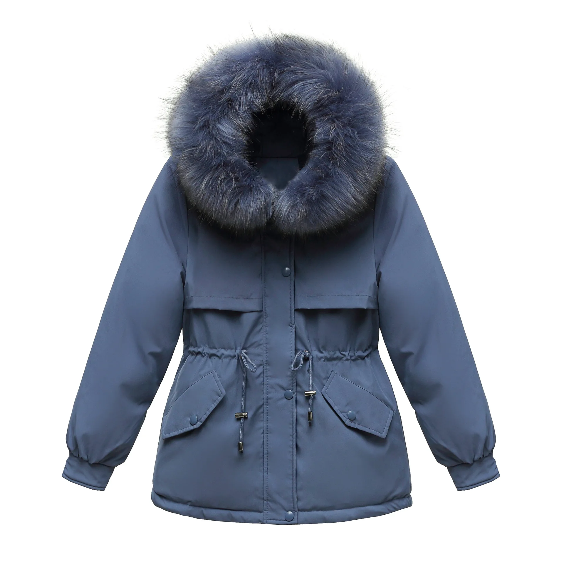 

Fashion Winter Jacket Thick Warm Short Parka Women Winter Coat Elegant Cotton Hooded Down Jackets Female Outwear Parkas mujer